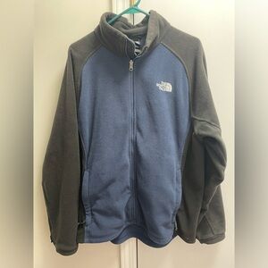 Men’s The North Face Blue Black Full Zip Fleece Jacket Size Large